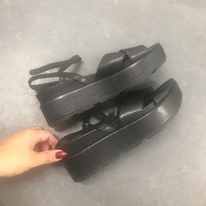 Eileen Fisher platforms . Size 7